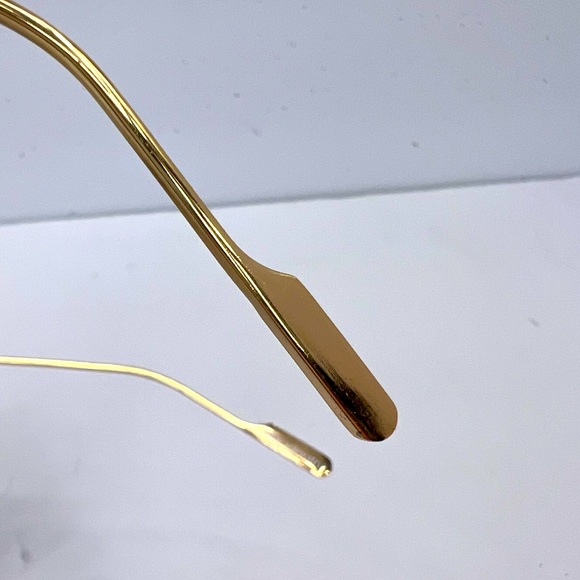 JOHN VARVANTOS GOLD METAL FRAME WITH GLOSSY BLACK ACCENT SUNGLASSES, GREY LENSES - Picture 12 of 14